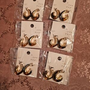 A New Day lot of 6 pairs of earrings.